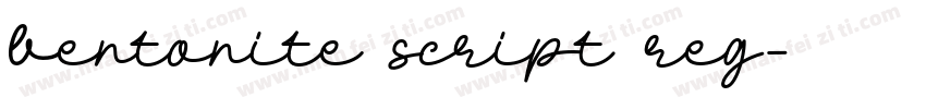 Bentonite Script Reg字体转换